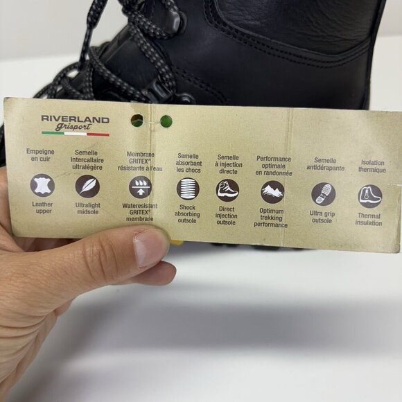 GriSport Mens Gritex Thermal Hiking Trekking Walking Boots Vibram Black Sz 11 - Picture 6 of 16